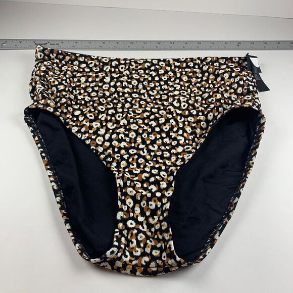 Coco Reef Women's Animal Print High Waisted Beach Swimsuit Bikini Bottom Size‎ L - Picture 1 of 8
